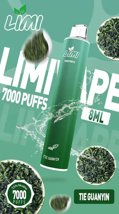 LIMI 7000口拋棄式電子煙｜LED發光650mAh可充電，水果涼感，台灣正品現貨快速出貨