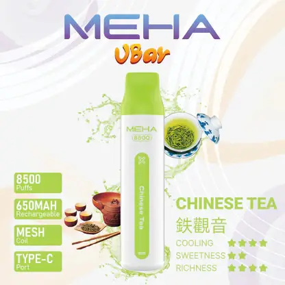 MEHA VBar 魅嗨 8500口拋棄式電子煙｜650mAh可充電，水果涼感，台灣正品現貨快速出貨