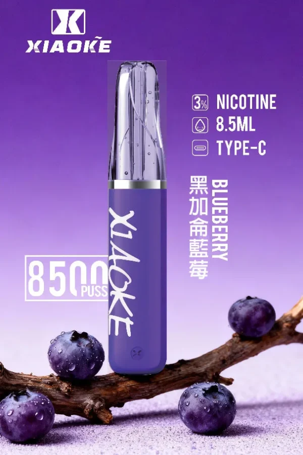 8b2c17ea1d548700b8e9ec2a9e768390.jpg XIAOKE 梟客 8500口拋棄式電子煙|8.5ml儲油量 3%丁鹽 支援Type-C充電,台灣現貨正品快速出貨
