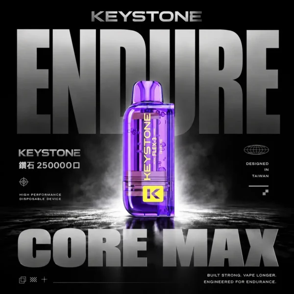 ChatGPT Image 2026年8月7日 下午07_03_40 【買一盒煙彈送主機】KEYSTONE FLEX-3 鑰石 25000口 磁吸換彈拋棄式電子煙套裝|15ml透明油艙 22W/28W/40W三段功率 1100mAh大電池,台灣現貨正品快速出貨