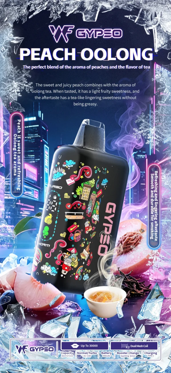 GYPSO滿天星30000口抛棄式電子煙-10 GYPSO 滿天星 30000口拋棄式電子煙|14W-21W雙模式雙功率 Dual Mesh雙網芯 18ml巨量油艙,台灣現貨正品快速出貨
