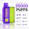 images 【買一盒煙彈送主機】KEYSTONE FLEX-3 鑰石 25000口 磁吸換彈拋棄式電子煙套裝|15ml透明油艙 22W/28W/40W三段功率 1100mAh大電池,台灣現貨正品快速出貨